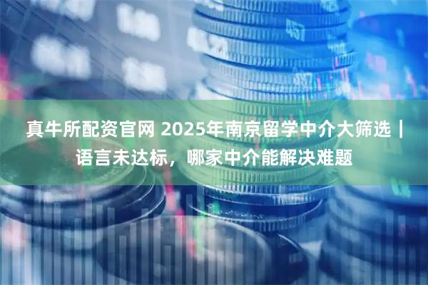 真牛所配资官网 2025年南京留学中介大筛选｜语言未达标，哪家中介能解决难题