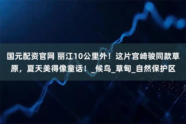 国元配资官网 丽江10公里外！这片宫崎骏同款草原，夏天美得像童话！_候鸟_草甸_自然保护区